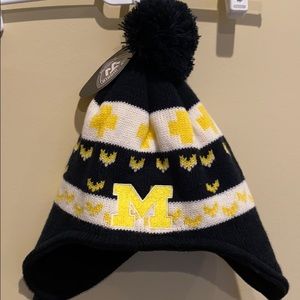 University of Michigan fleece lined winter hat